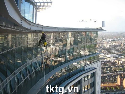 Photo: service of cleaning glass and facades