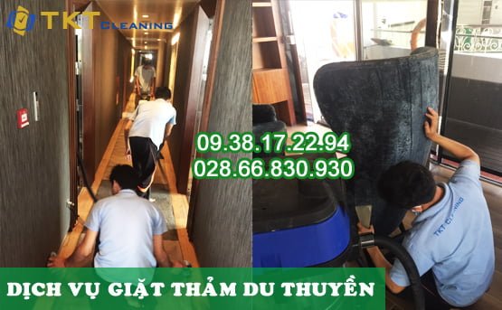 dịch vụ giặt thảm du thuyền tại Bến Tre với không gian chật chội