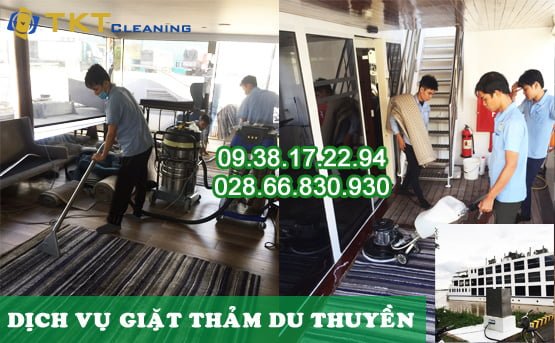 Carpet cleaning service on yachts