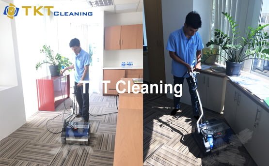 dịch vụ giặt thảm văn phòng hơi nước Q1 TPHCM - TKT Cleaning