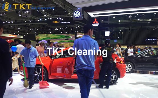 dịch vụ vệ sinh sự kiện triển lãm xe hơi tại TPHCM của TKT Cleaning