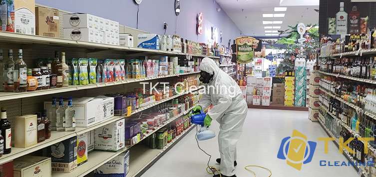 Disinfect the shopping center to prevent Covid-19