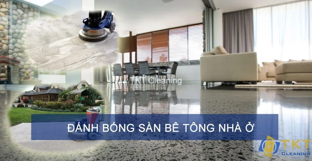 Đánh bóng sàn bê tông nhà ở