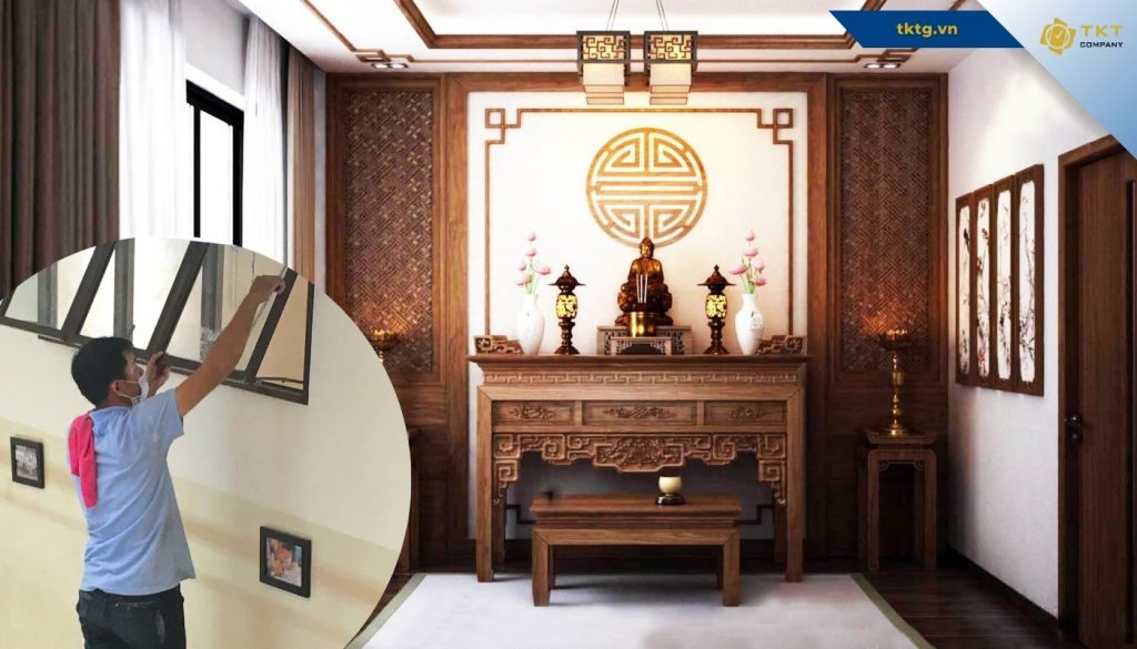 Dọn dẹp phòng thờ theo phong thủy là dùng đồ sạch lau chùi sạch sẽ