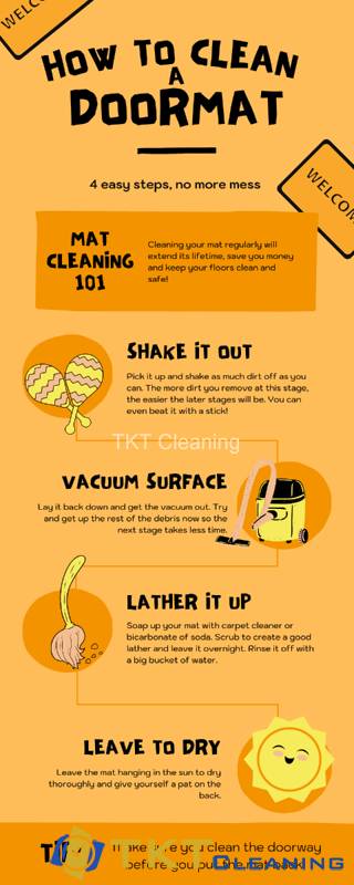Quy trình cách giặt thảm chùi chân