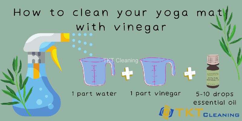 Cách vệ sinh thảm yoga bằng nước và giấm