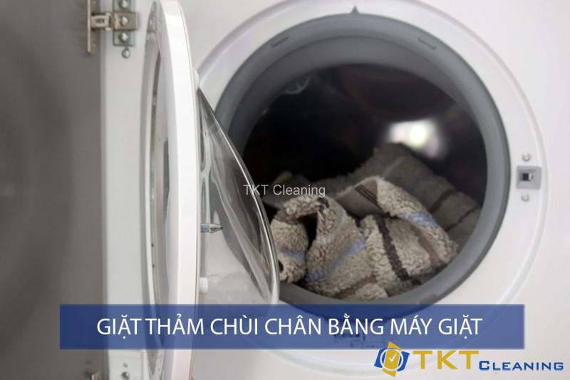 Giặt thảm chùi chân bằng máy giặt