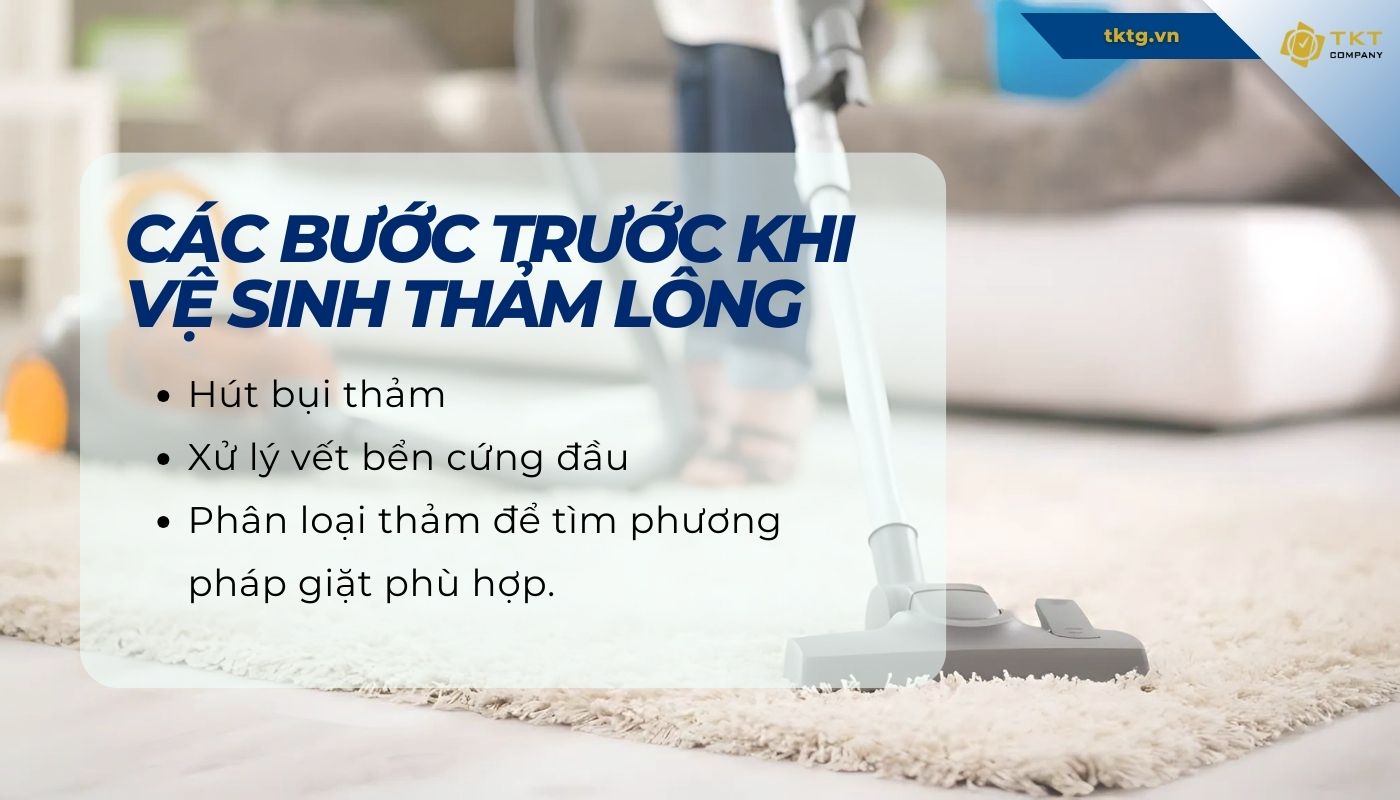 Các bước trước khi giặt thảm lông 