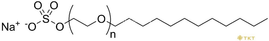 Cấu trúc phân tử của chất tẩy rửa Sodium Laureth Sulfate