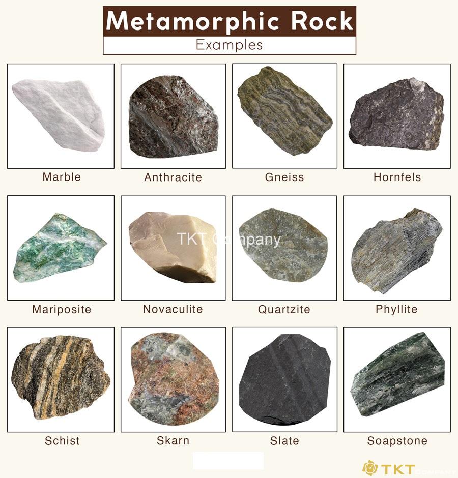 Các loại đá biến chất phổ biến