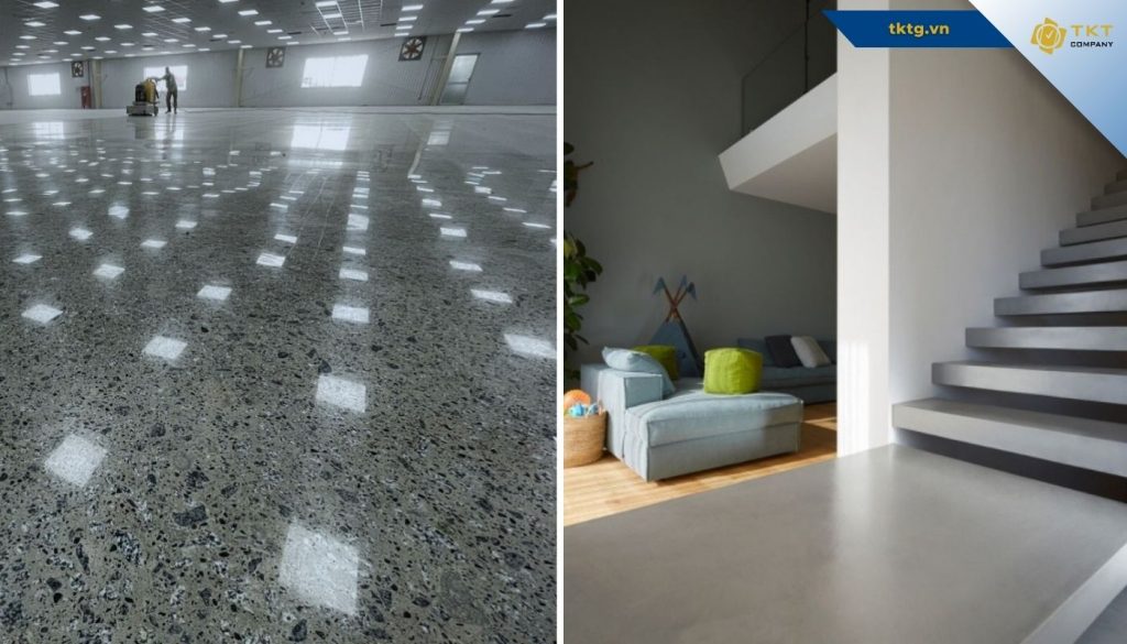 So sánh thi công bê tông đánh bóng và bê tông Microcement