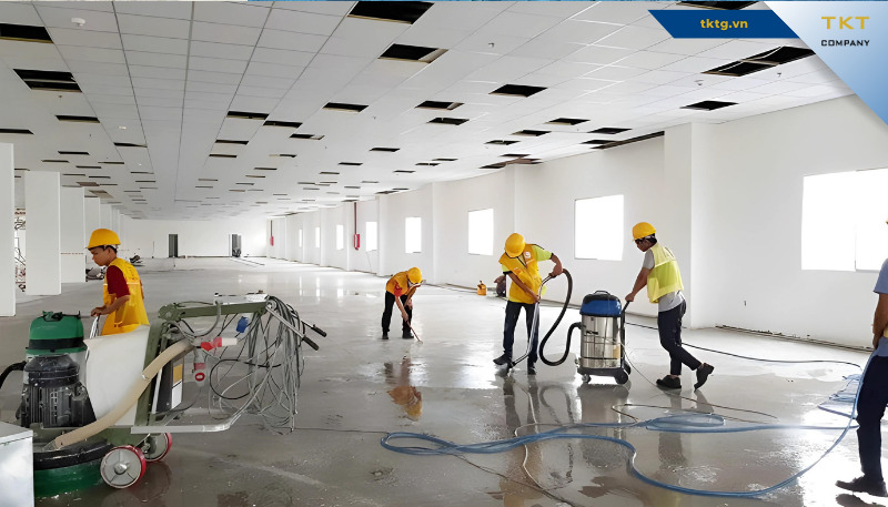 Dịch vụ vệ sinh công trình sau xây dựng ở quận 8