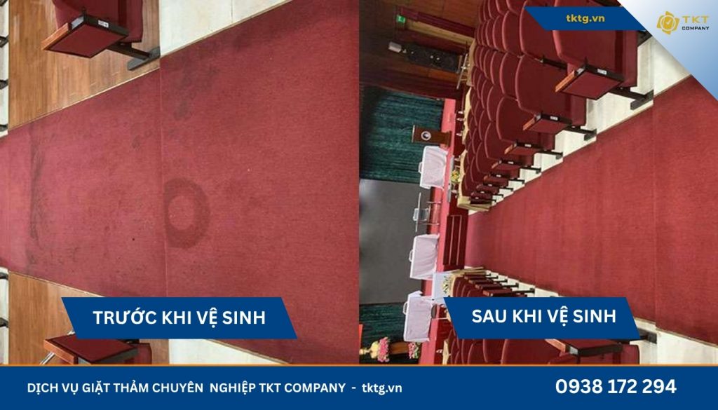 Ảnh trước và sau khi sử dụng dịch vụ vệ sinh thảm