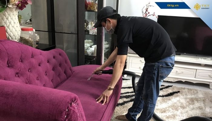 Các bước thực hiện vệ sinh làm sạch sofa vải nhung