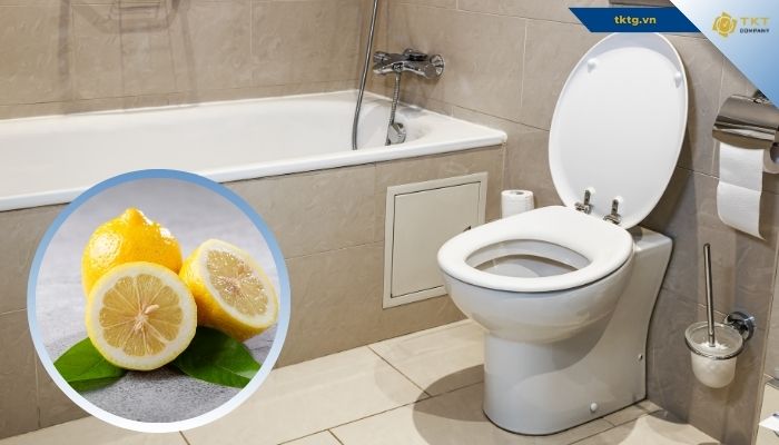 Cách khử mùi toilet bằng chanh