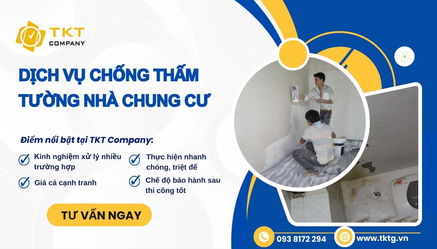 dịch vụ chống thấm tường nhà chung cư triệt để TPHCM