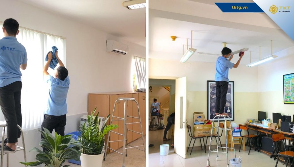 Hạng mục vệ sinh chuyên sâu của nhân viên tạp vụ văn phòng