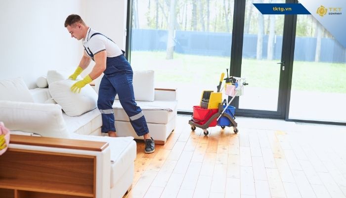 Quy trình giặt ghế sofa Tân Bình tại TKT Company