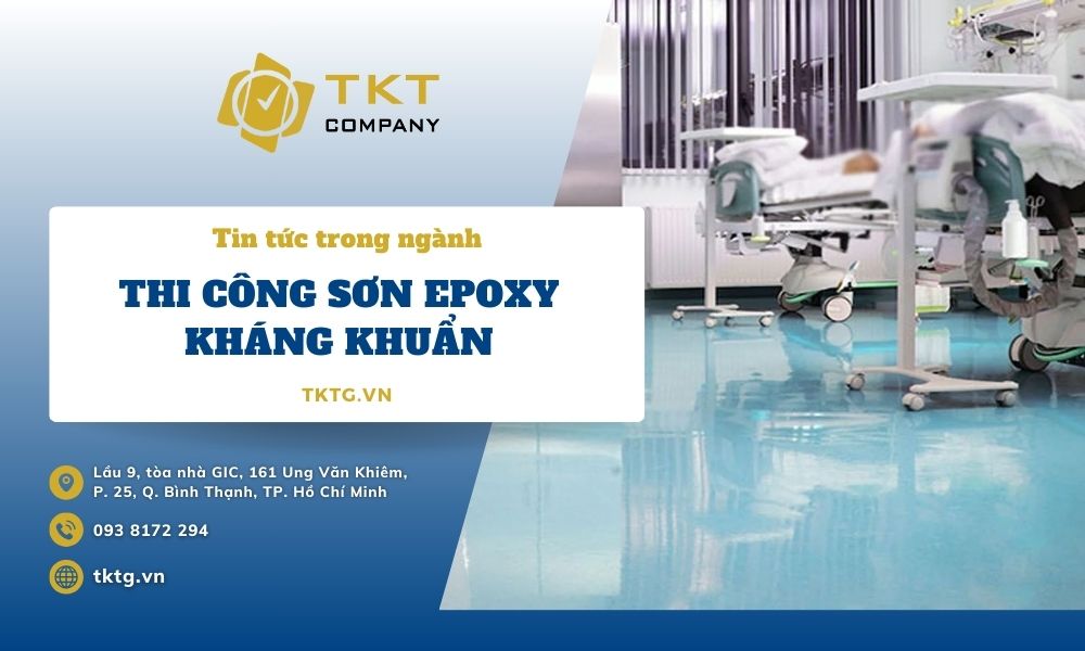 banner thi công sàn Epoxy kháng khuẩn công ty TKT Company