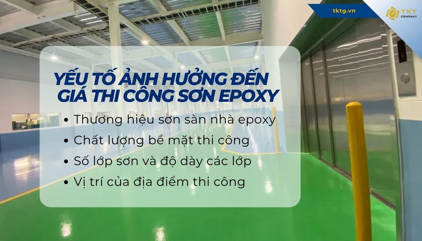 Yếu tố ảnh hưởng giá thi công sàn epoxy