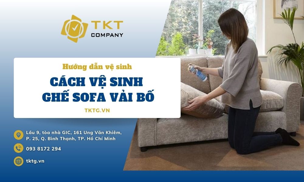 Cách vệ sinh ghế sofa vải bố sạch như mới tại nhà đơn giản