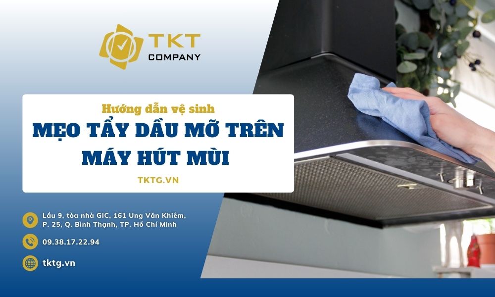 mẹo tẩy dầu mỡ trên máy hút mùi