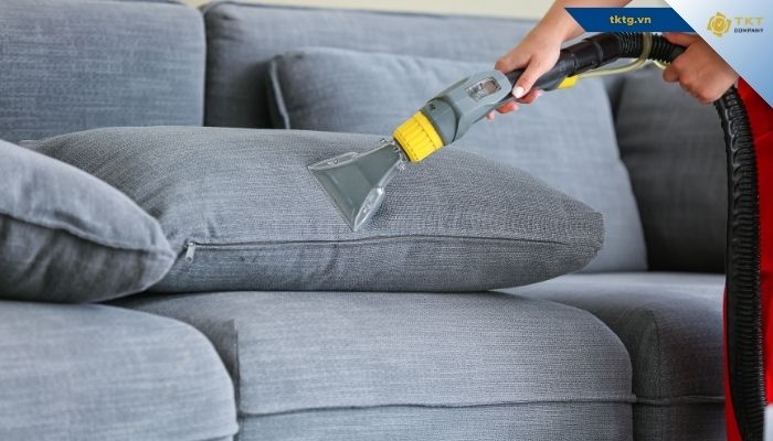 Quy trình vệ sinh sofa vải bố 