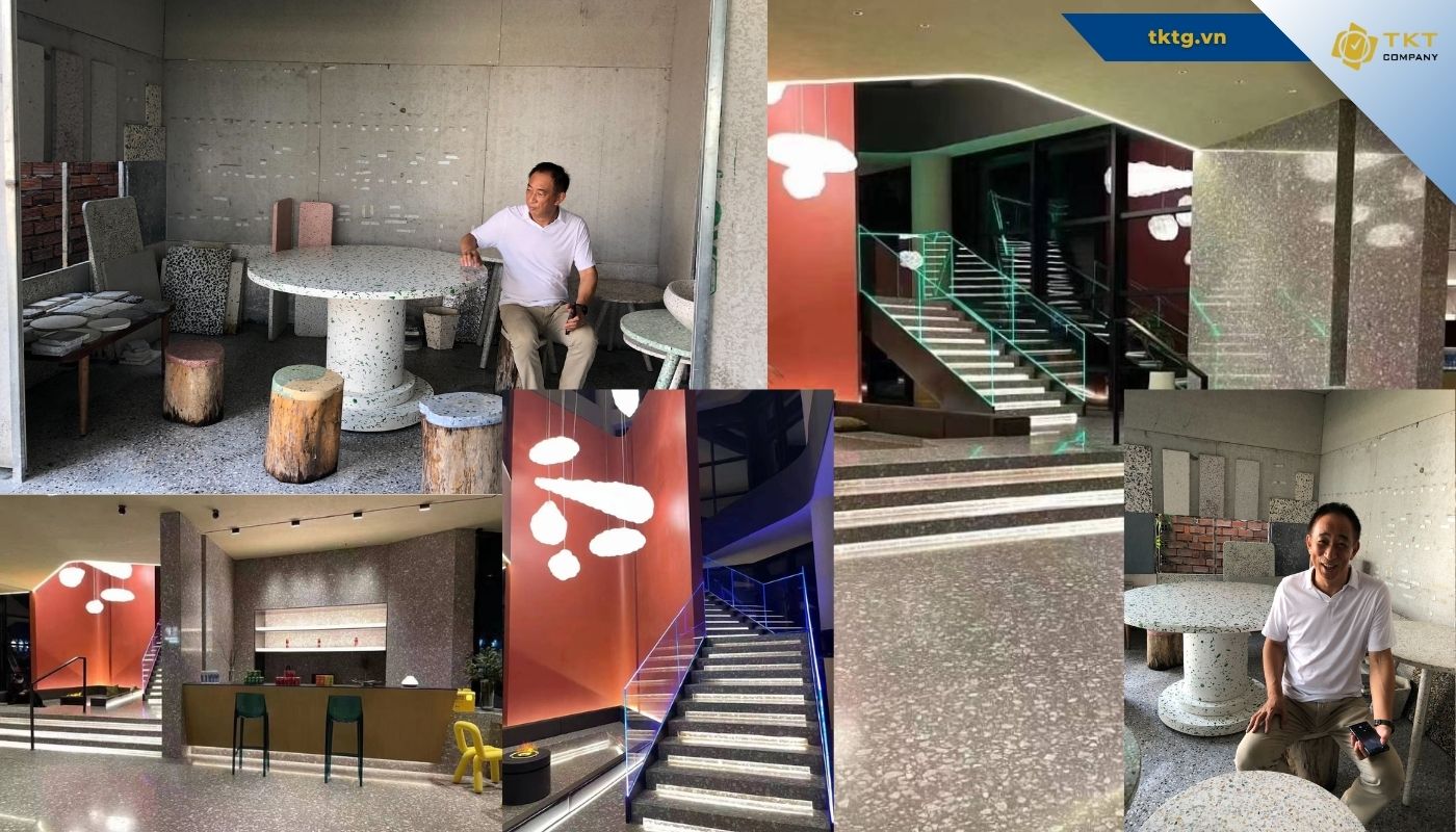 Thăm shoroom sản xuất đá Terrazzo, thăm công trình