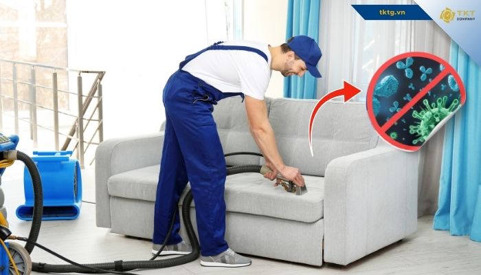 Cam kết loại bỏ vết bẩn và diệt khuẩn, nấm mốc trên ghế sofa