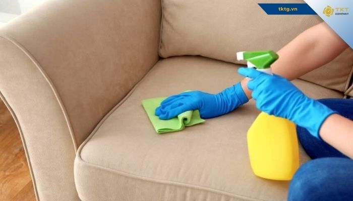 Mẹo vệ sinh ghế sofa da Simili bằng chất tẩy rửa nhẹ