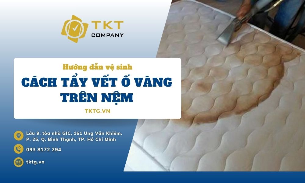 Cách xử lý vết ố vàng trên nệm hiệu quả