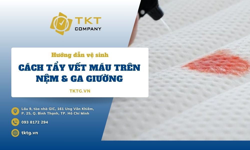 Cách tẩy vết máu trên nệm
