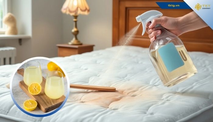 Cách khử hết mùi khai trên nệm bằng nước chanh