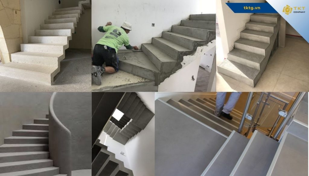 Quy trình thi công cầu thang vi xi măng