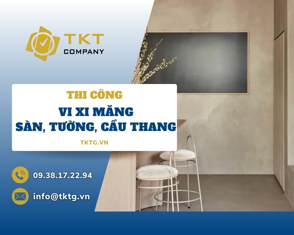 Thi công Vi Xi Măng Sàn Tường Cầu Thang Toilet