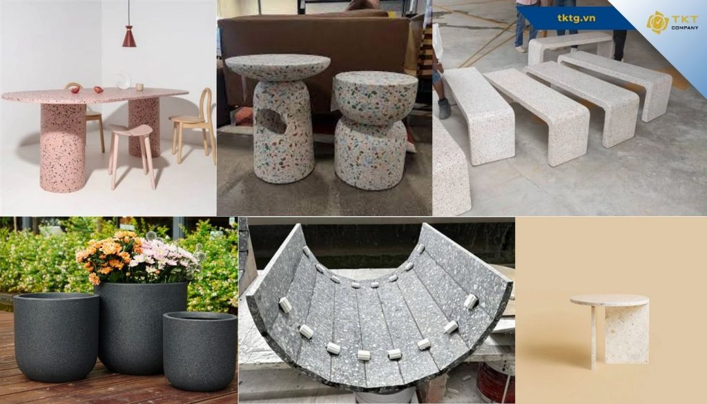 Đá mài đá rửa terrazzo rất dễ tùy chỉnh đa dạng hình dạng