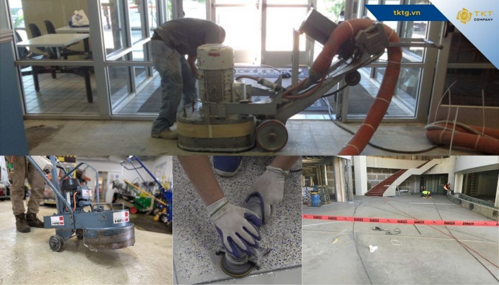 Hoạt động thi công đá mài đá rửa Terrazzo