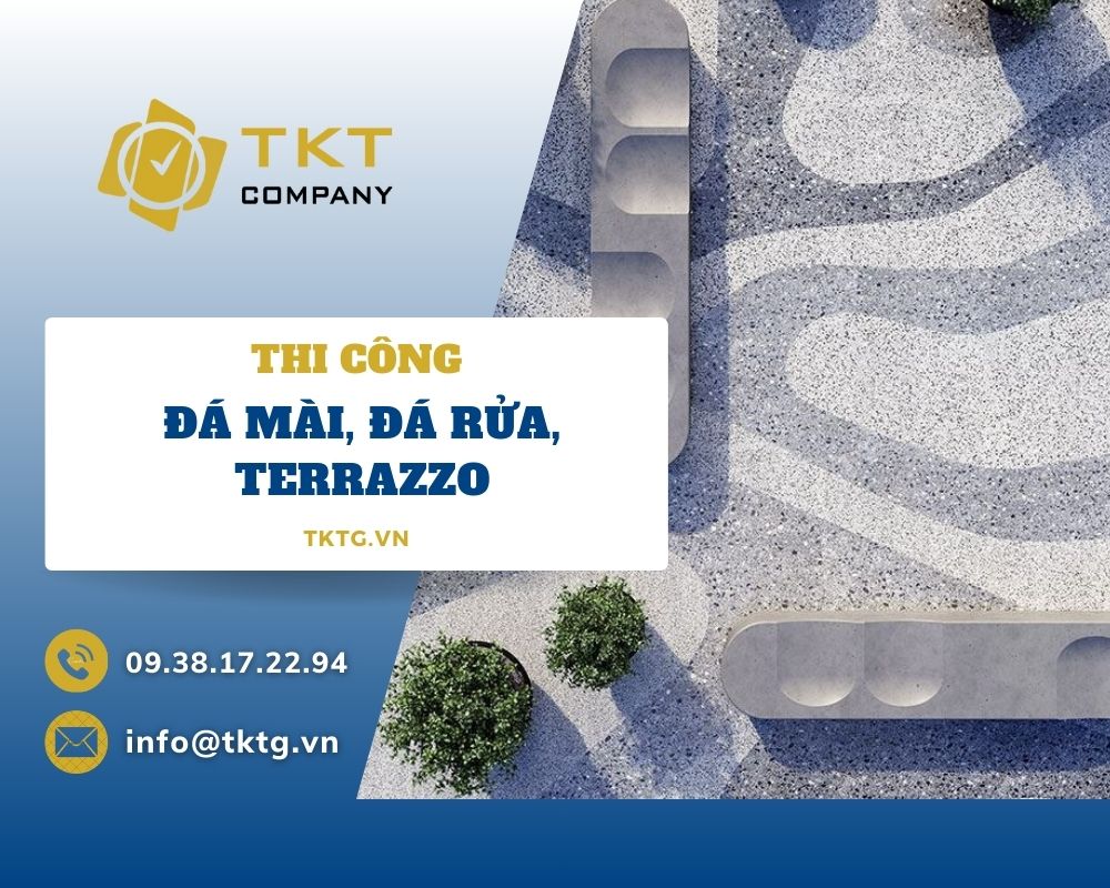 Thi công đá mài, đá rửa, terrazzo