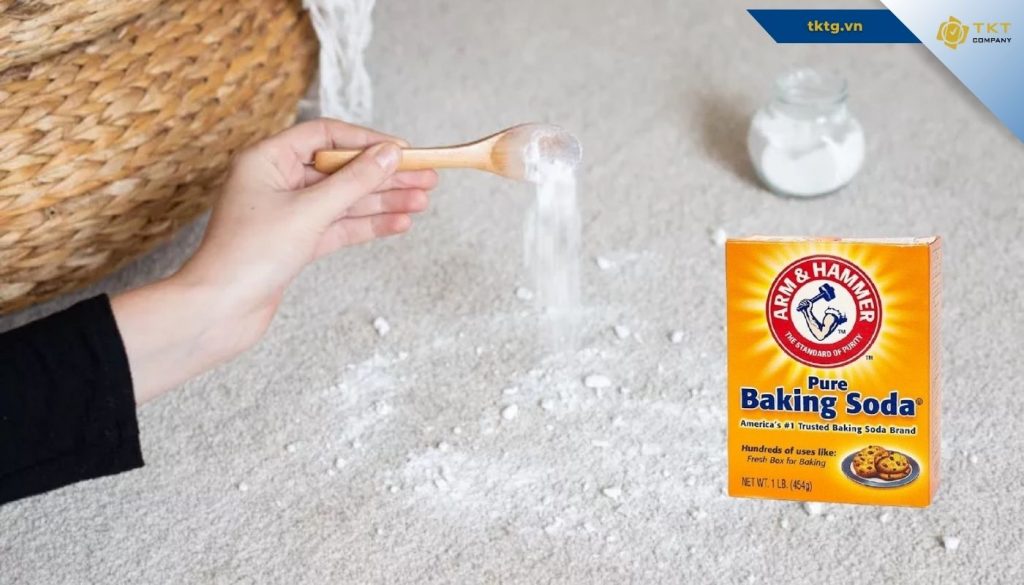 mẹo vệ sinh thảm trải sàn bằng Baking soda