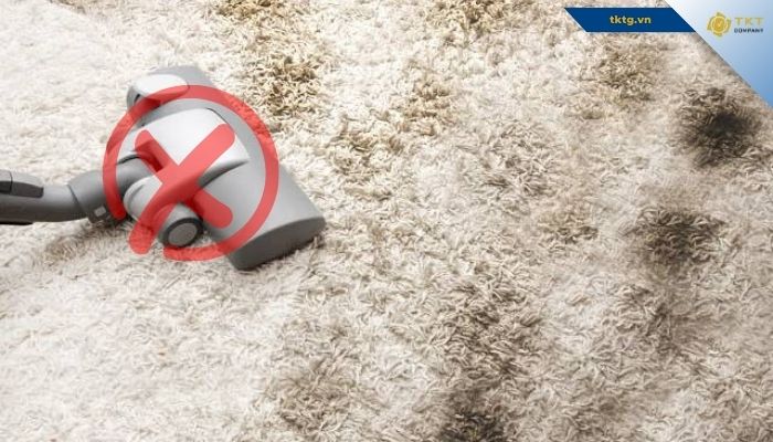 Các trường hợp không nên tự xử lý vết bẩn bám trên thảm