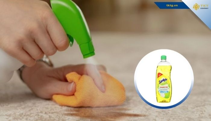 Cách làm sạch nấm mốc trên thảm bằng xà phòng, nước rửa chén