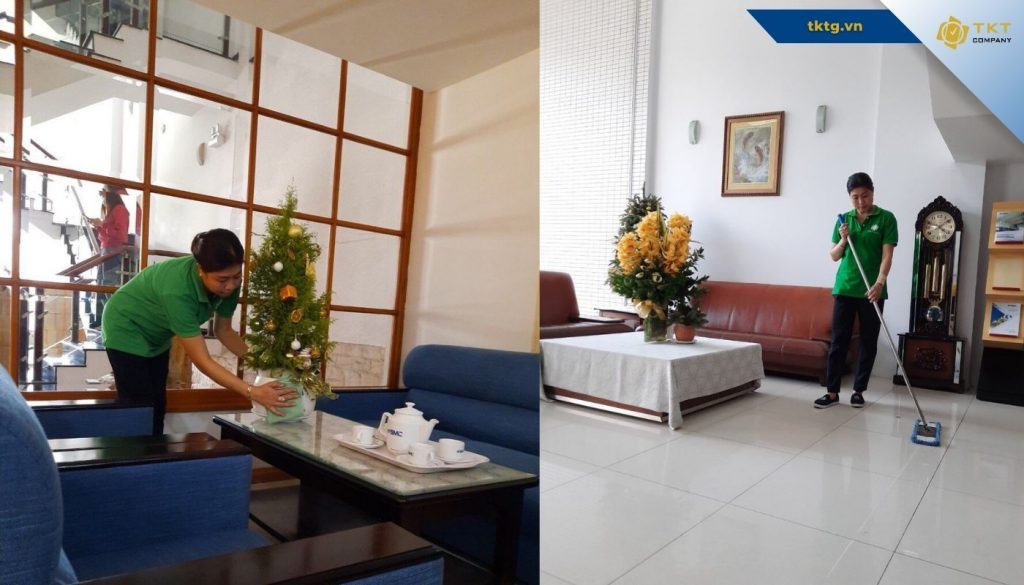 Dịch vụ vệ sinh nhà Quận 4 đang ở của TKT Company