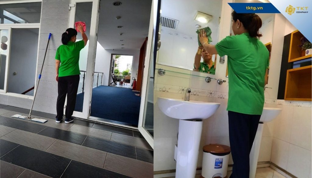 Dịch vụ vệ sinh dọn dẹp nhà đang sinh sống tại quận 8