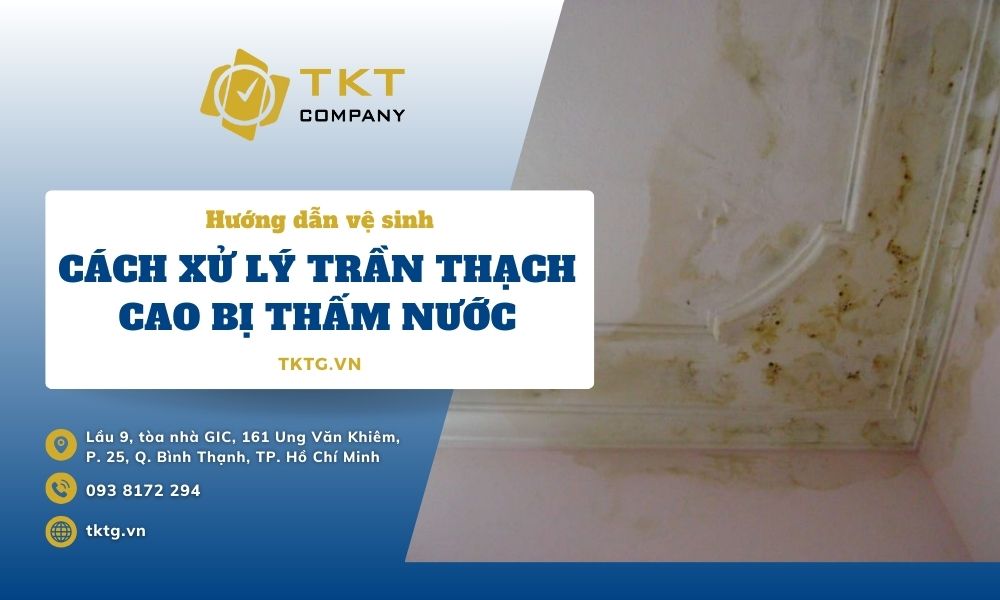 Trần thạch cao bị thấm nước
