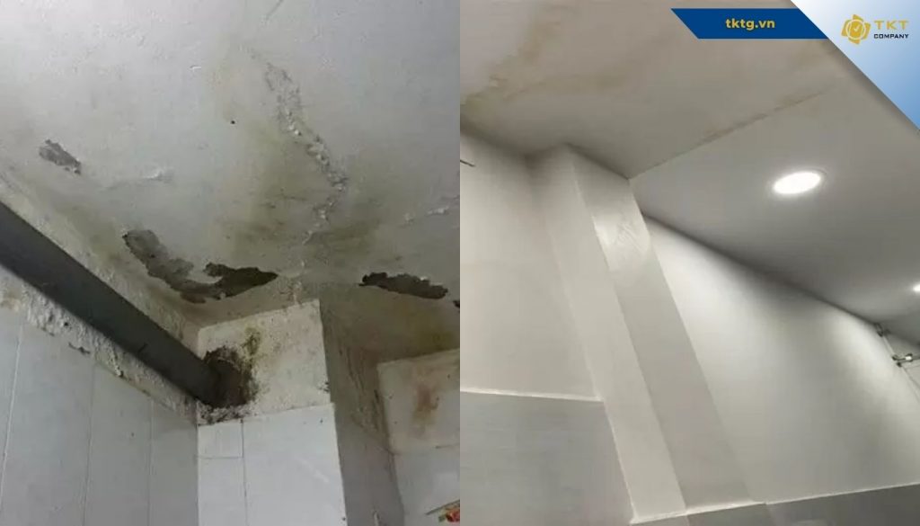 Biểu hiện trần thạch cao bị thấm nước