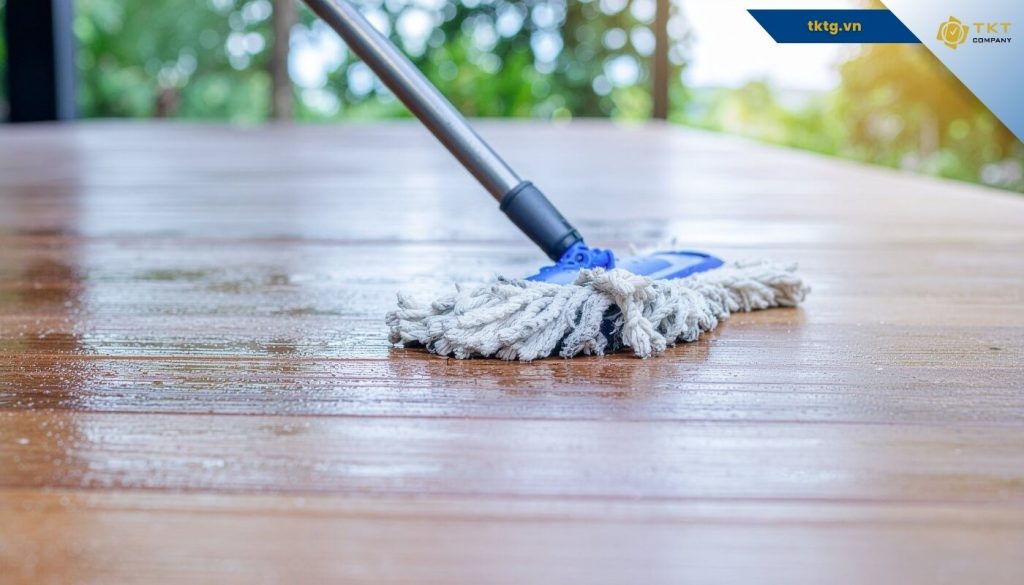 cách lau nhà không bị nhớt