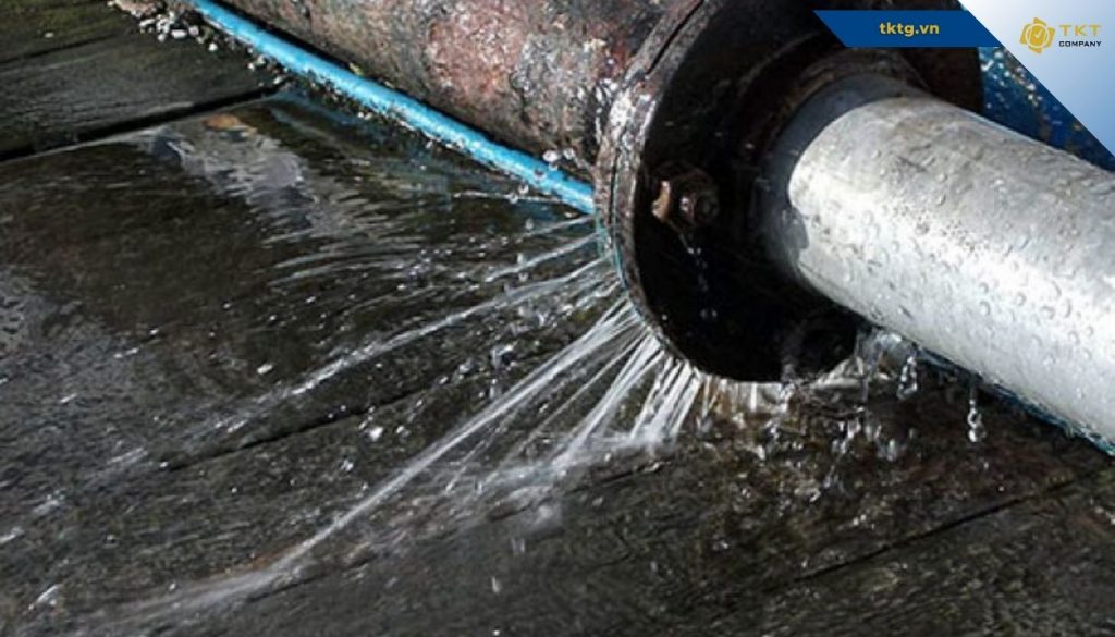 Hệ thống thoát nước rò rỉ khiến trần nhà thạch cao bị ẩm