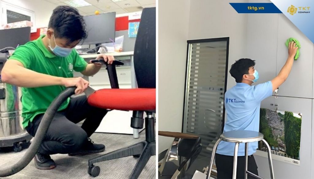 Hình ảnh thi công dịch vụ vệ sinh uy tín Phường Sài Gòn của TKT Company