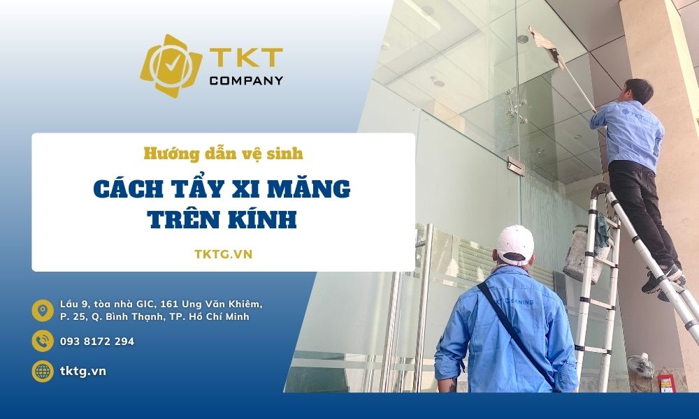 Cách tẩy xi măng trên kính