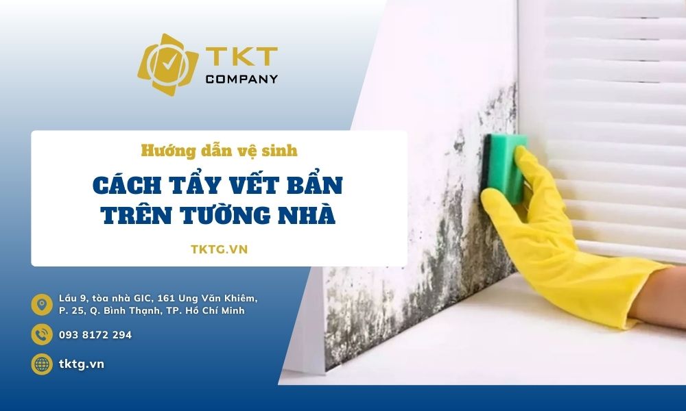 Cách tẩy vết bẩn trên tường